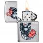 Zippo Lady Rose&Scorpion Brushed Chrome Lighter